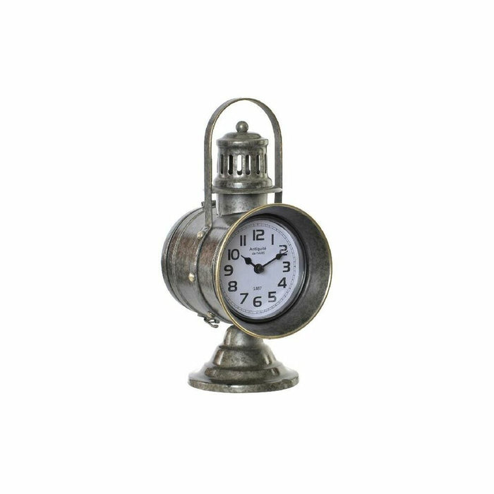 Table Clock Dkd Home Decor 13.3 X 18 X 28.5 Cm Crystal Grey Iron