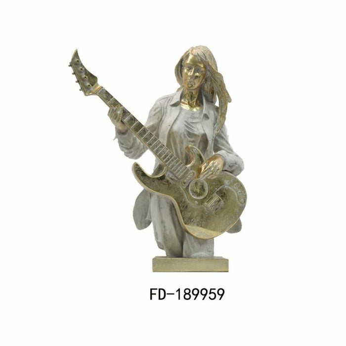 Decorative Figure Dkd Home Decor 37 X 25 X 50 Cm Golden White Music