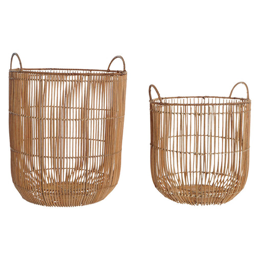 Basket Set Dkd Home Decor Rattan 40 x 51.5 Cm