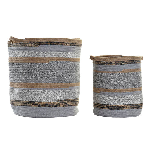 Basket Set Dkd Home Decor Cotton Jute 40 x 45 Cm