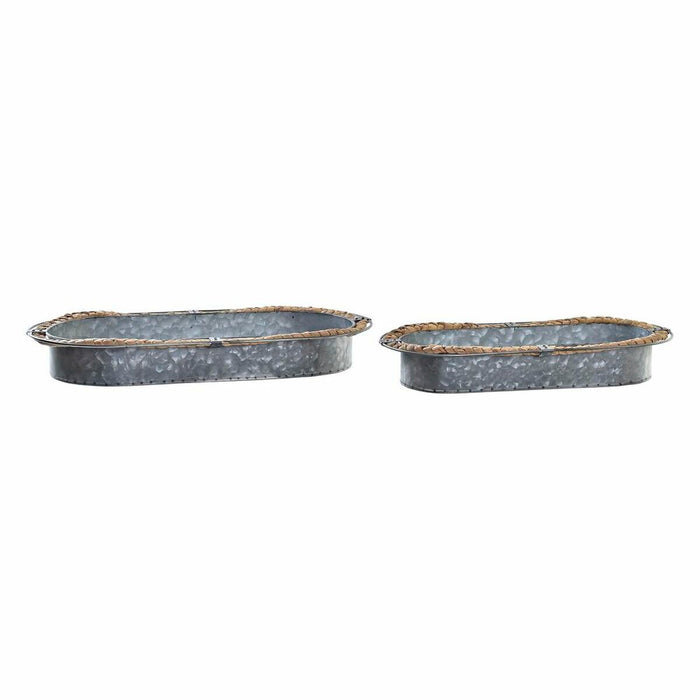 Centerpiece Dkd Home Decor Grey Brown Iron Fibre 51 X 26 X 7 Cm