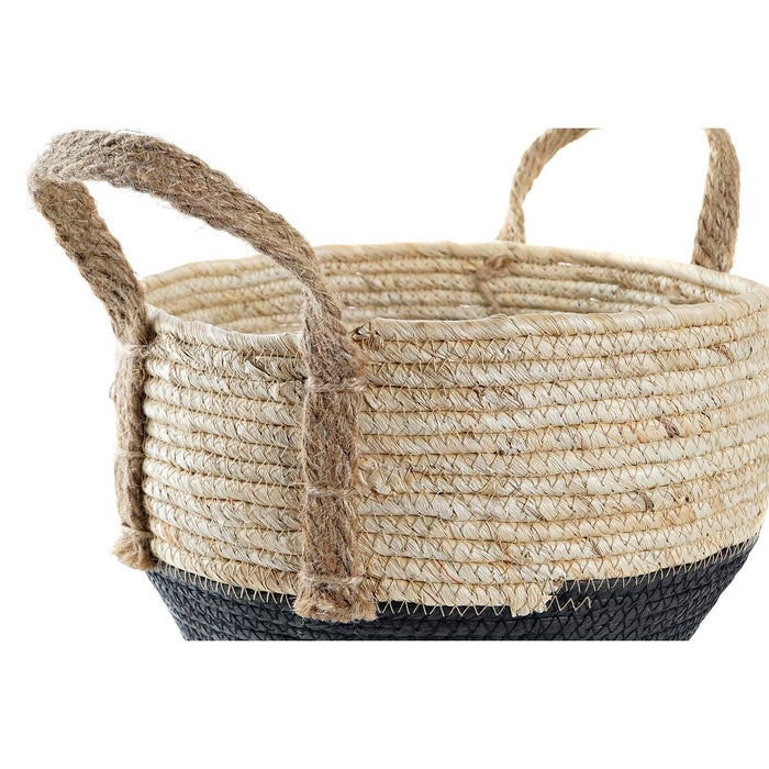 Basket Set Dkd Home Decor 33 X 33 X 20 Cm Natural Fibre 2 Units