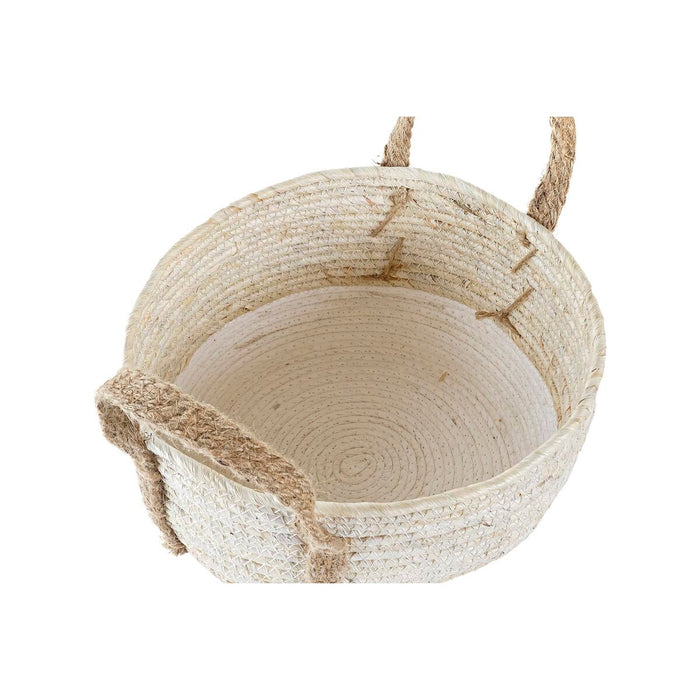 Basket Set Dkd Home Decor 33 X 33 X 20 Cm Natural Fibre 2 Units