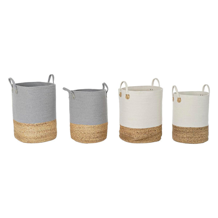 Basket Set Dkd Home Decor 40 x 52 Cm Natural Fibre Boho 2