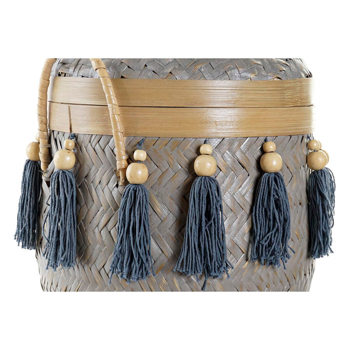 Basket Set Dkd Home Decor 39 x 55 Cm Bamboo Fringe Boho