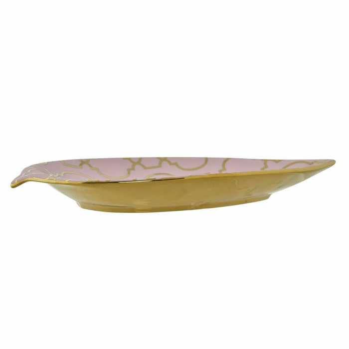 Centerpiece Dkd Home Decor 27.5 x 16 3 Cm Pink Golden