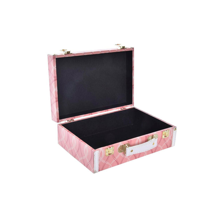 Set Of Decorative Boxes Dkd Home Decor Canvas Wood 40 X 31 X 15 Cm