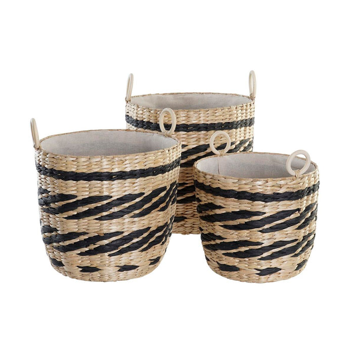 Basket Set Dkd Home Decor Polyester Colonial Fibre 38 X 38 X 36 Cm