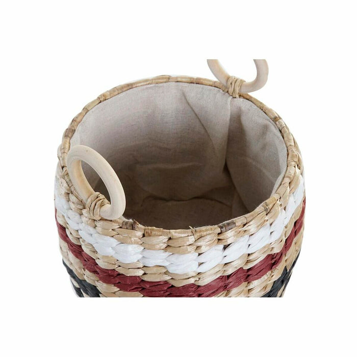 Basket Set Dkd Home Decor Natural Fibre 30 x 25 Cm