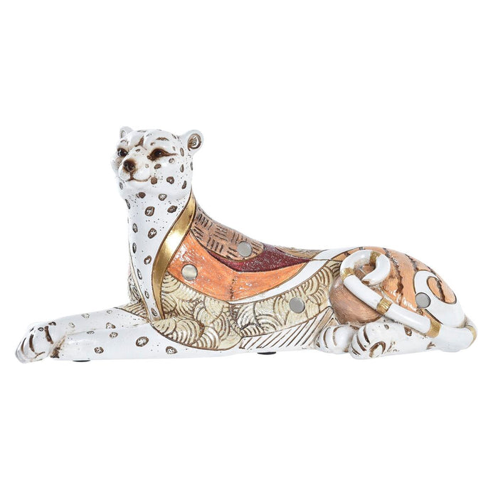 Decorative Figure Dkd Home Decor White Orange Leopard Colonial 24 X 10 X 12 Cm