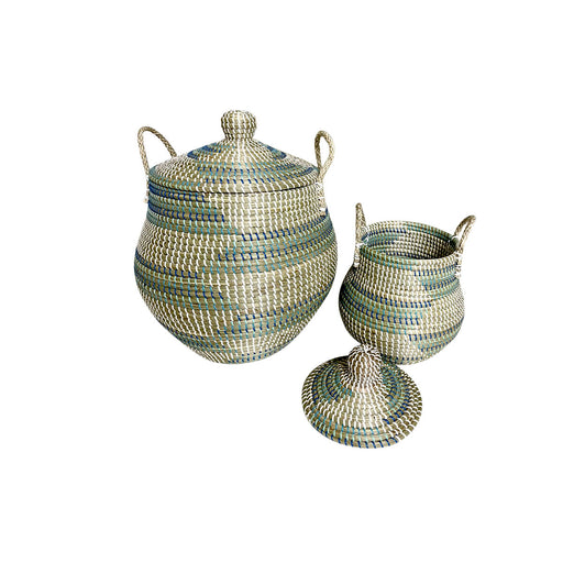 Basket Set Dkd Home Decor Tropical 46 x 56 Cm