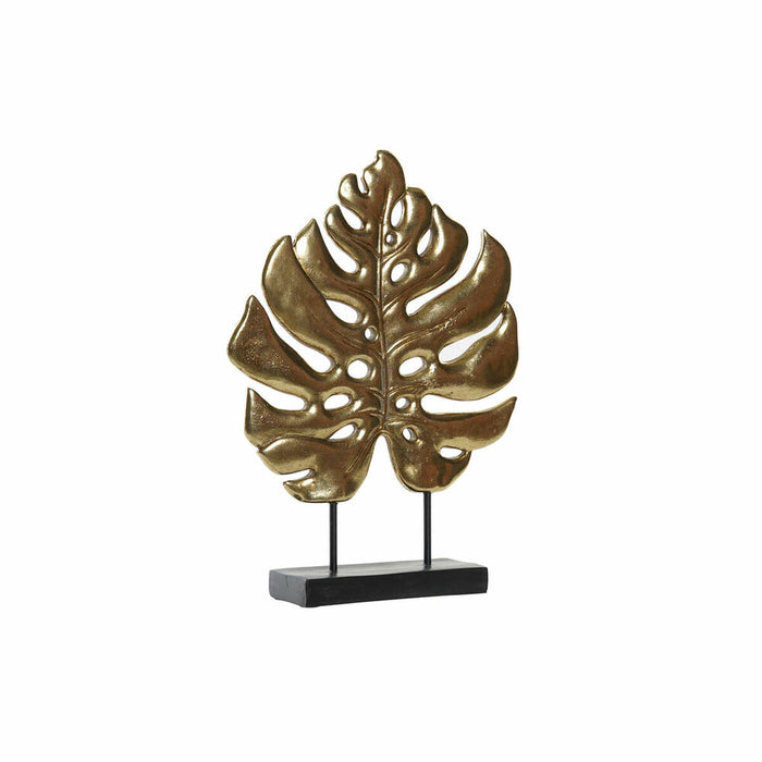 Decorative Figure Dkd Home Decor 25.5 X 6 X 34 Cm Black Golden Tropical Leaf Of A Plant