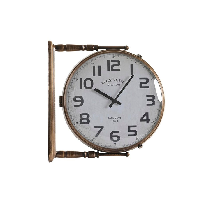 Wall Clock Dkd Home Decor Crystal Golden White Iron 36 X 9 X 38 Cm