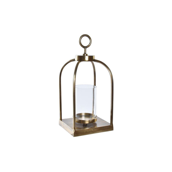 Lantern Dkd Home Decor Crystal Golden Aluminium 19 x 43 Cm