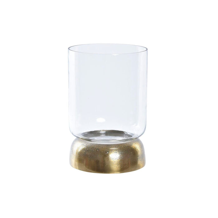 Candleholder Dkd Home Decor Crystal Golden Aluminium 14 X 14 X 21 Cm