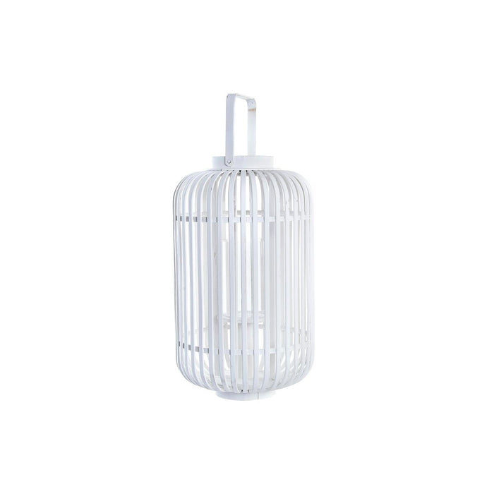 Lantern Dkd Home Decor Crystal White Bamboo 28 X 28 X 47 Cm