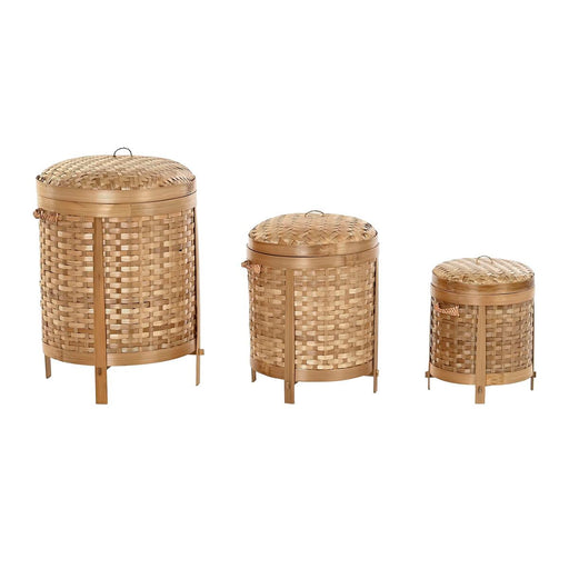 Basket Set Dkd Home Decor Natural 31 x 44 Cm Bamboo Boho