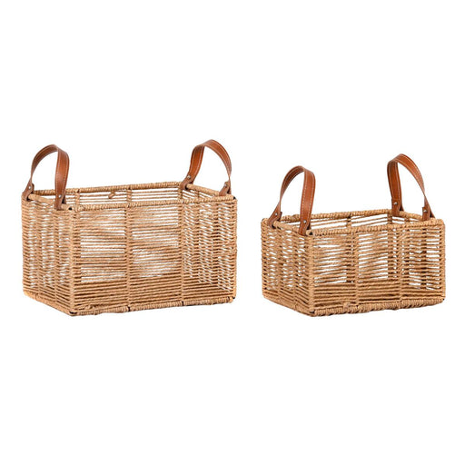 Basket Set Dkd Home Decor Metal Rope Boho 36 x 27 33 Cm 20