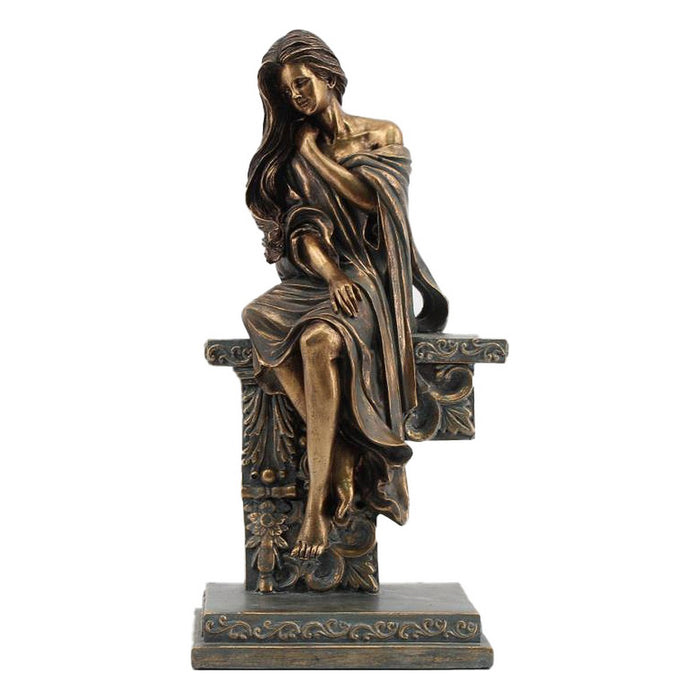 Decorative Figure Dkd Home Decor 17 X 11 X 32.50 Cm Lady Copper