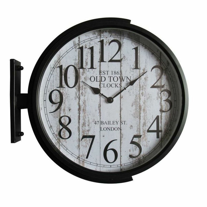 Wall Clock Dkd Home Decor Crystal Black Golden Iron Loft 1