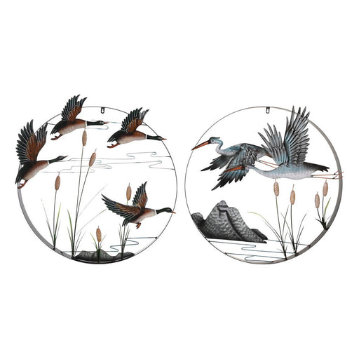 Wall Decoration Dkd Home Decor 71 x 5 Cm Heron 2 Units