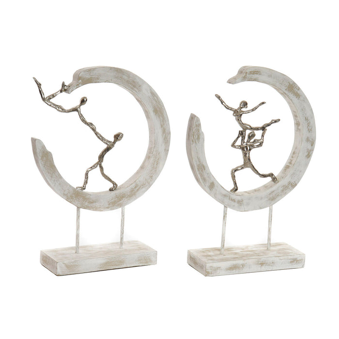 Decorative Figure Dkd Home Decor 32.5 x 10 47 Cm Silver