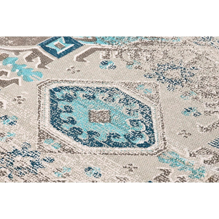 Carpet Dkd Home Decor Aged Finish Blue Cotton Arab 120 X 180 X 1 Cm