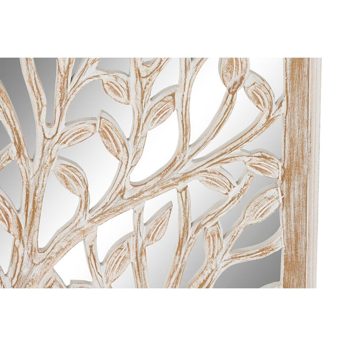 Wall Decoration Dkd Home Decor Mirror Tree White Mdf Wood 45 X 2.5 X 65 Cm