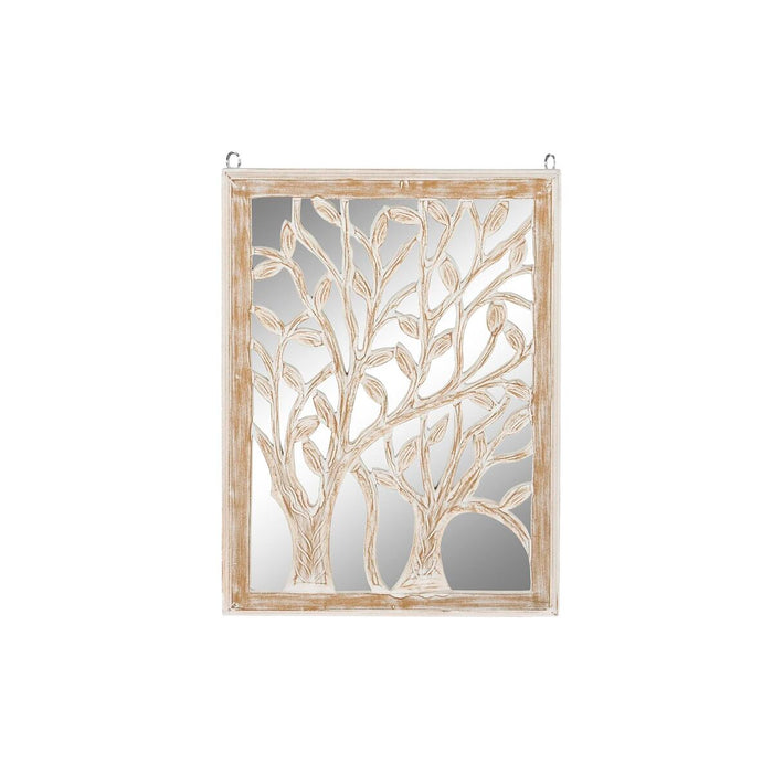 Wall Decoration Dkd Home Decor Mirror Tree White Mdf Wood 45 X 2.5 X 65 Cm