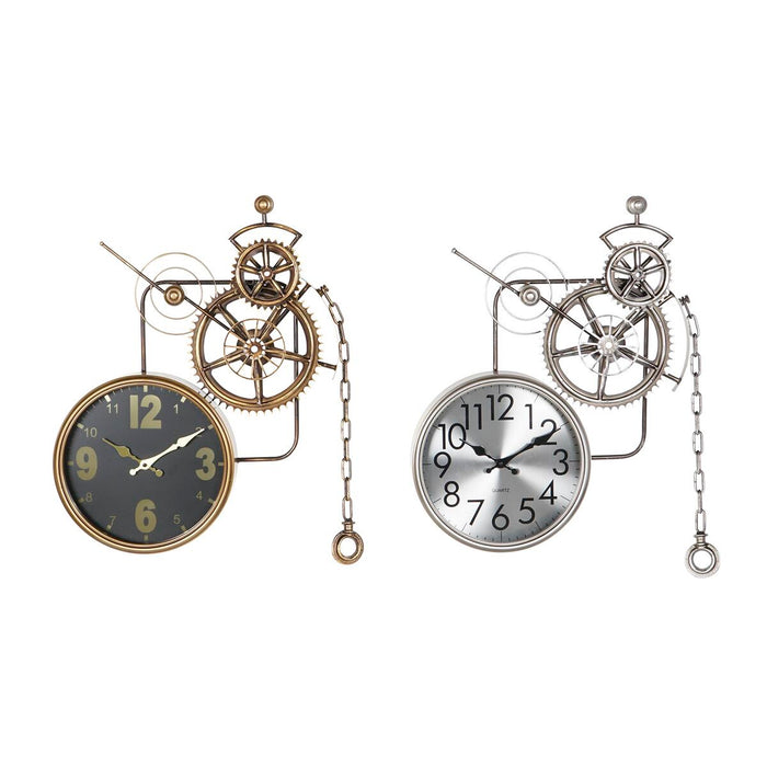 Wall Clock Dkd Home Decor Gears Crystal Iron 50 x 7 62 Cm 2