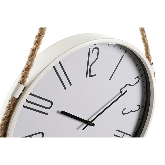 Wall Clock Dkd Home Decor 40 x 4.5 55 Cm Rope Iron 2 Units