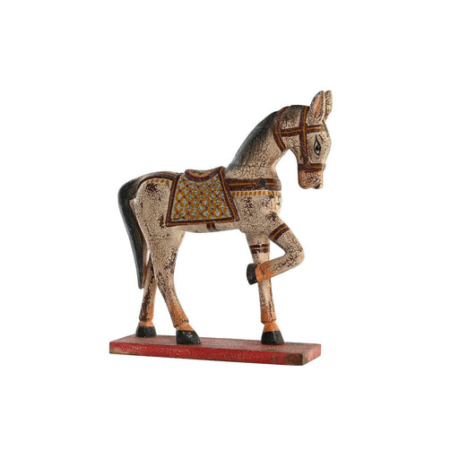 Decorative Figure Dkd Home Decor Horse Iron Mango Wood 35 x