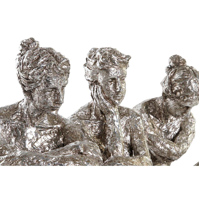 Decorative Figure Dkd Home Decor 17 X 15 X 26 Cm Lady Silver 3 Units