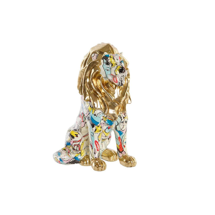 Decorative Figure Dkd Home Decor Golden Lion Resin