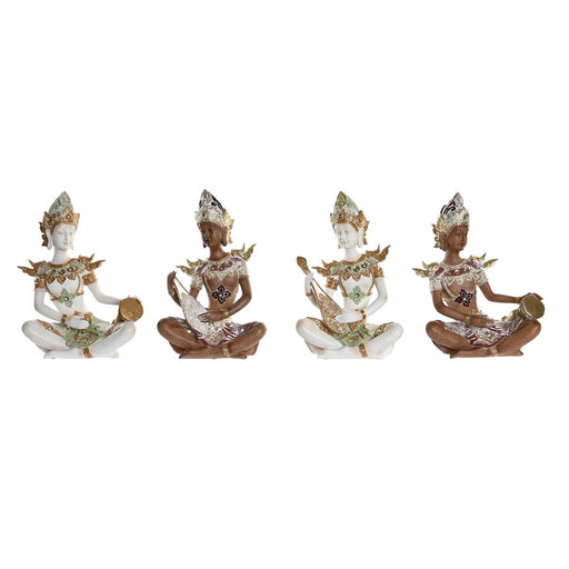 Decorative Figure Dkd Home Decor White Brown Buddha