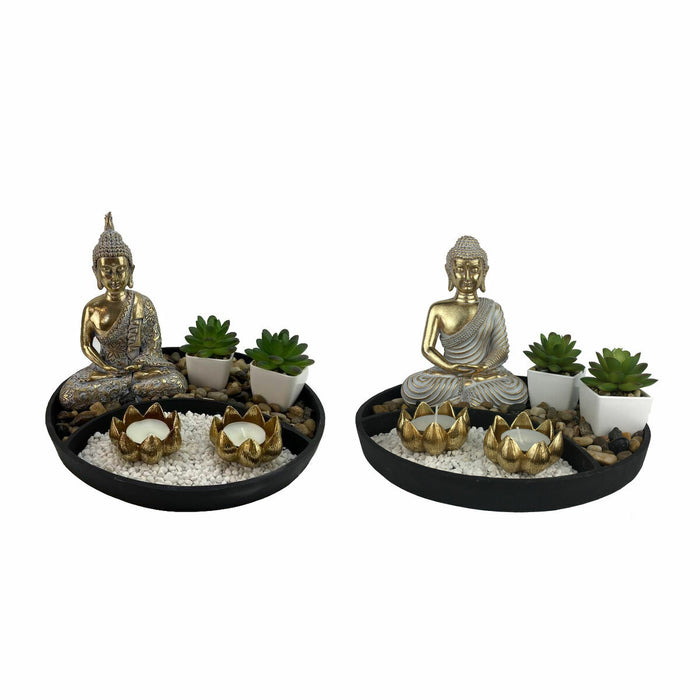 Decorative Figure Dkd Home Decor 26 X 26 X 18 Cm Oriental Garden 2 Units