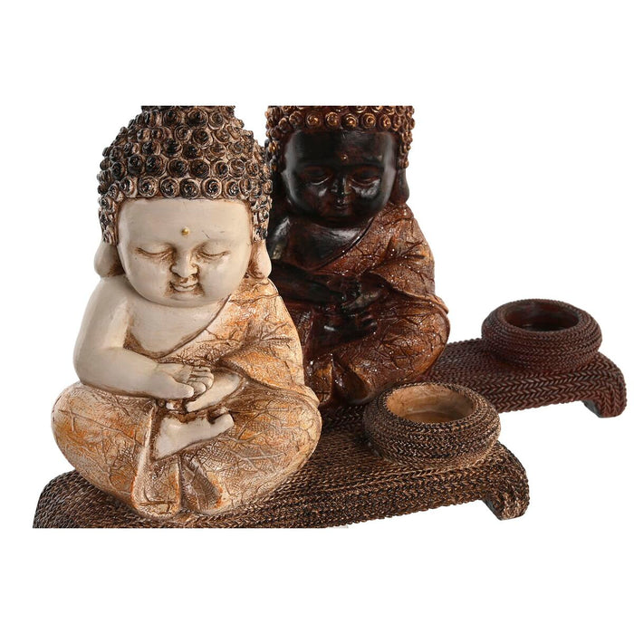 Decorative Figure Dkd Home Decor 22 X 8.2 X 23 Cm Red Beige Buddha Oriental 4 Pieces