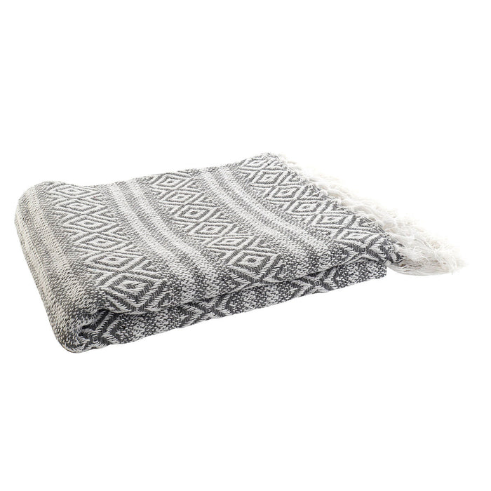 Blanket Dkd Home Decor 130 x 170 1 Cm Grey