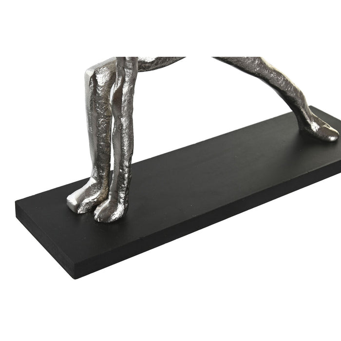 Decorative Figure Dkd Home Decor 33 X 10 X 35 Cm Silver Black Indian Man Yoga 3 Units