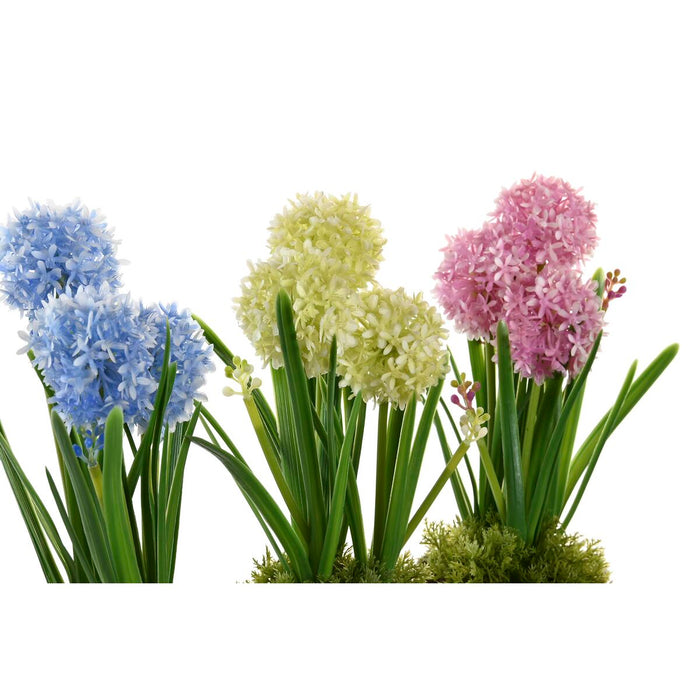 Decorative Plant Dkd Home Decor Foam Blue Pink Yellow Polypropylene 15 X 15 X 30 Cm 3 Pieces