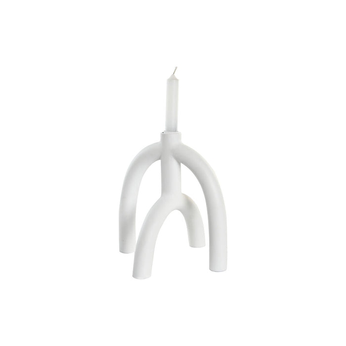 Candle Holder Dkd Home Decor Scandi 21.5 X 21.5 X 23 Cm White Resin