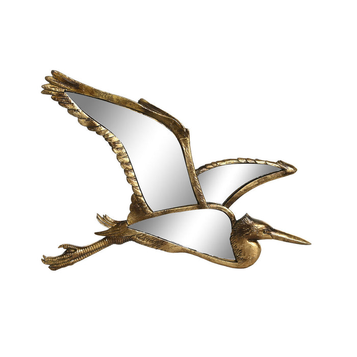 Decorative Figure Dkd Home Decor 35.5 X 26 X 2 Cm Golden Bird