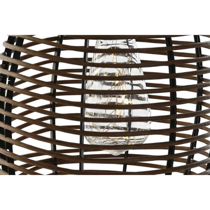 Solar Lamp Dkd Home Decor Brown Black Bamboo Rattan 22 X 22 X 39 Cm