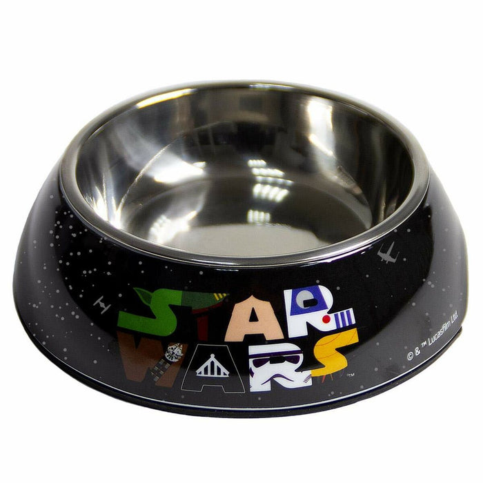 Dog Feeder By Star Wars Melamin 180 Ml Black Metal