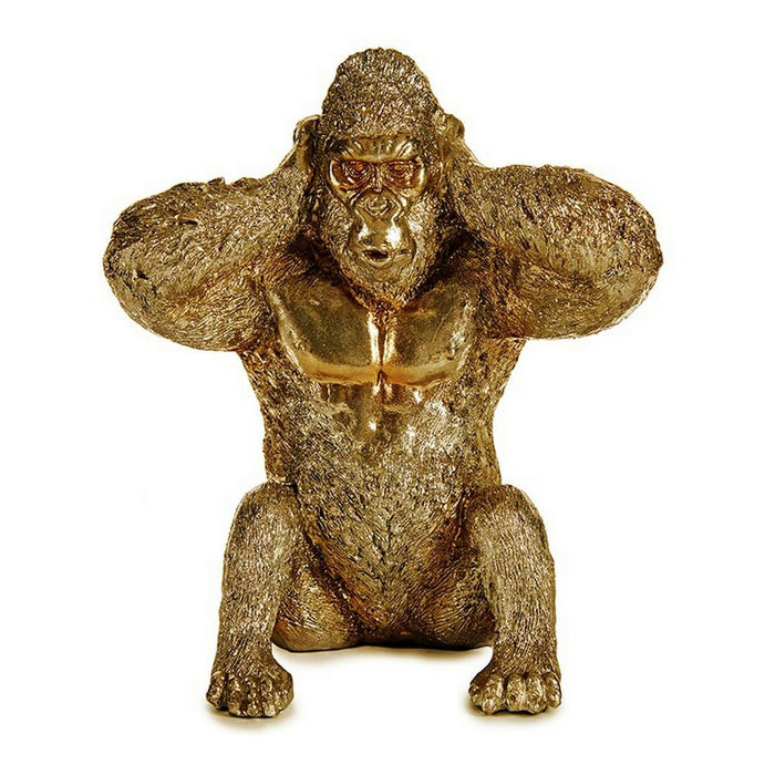 Decorative Figure Gorilla Golden 10 x 18 17 Cm