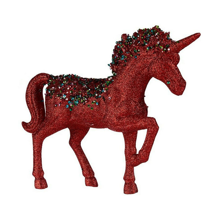 Decorative Figure Unicorn 9.5 x 31 40 Cm Red Blue Plastic