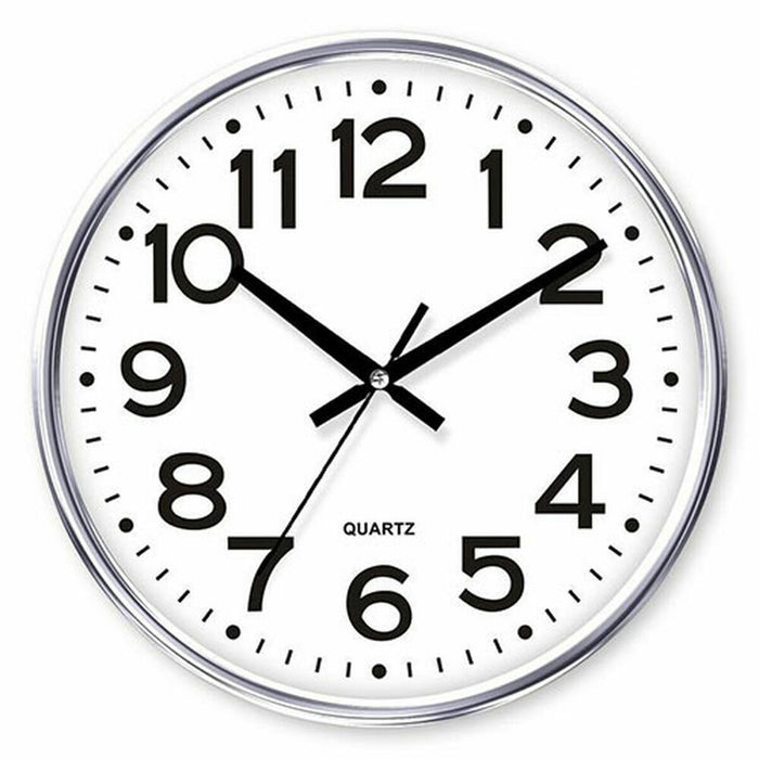 Wall Clock Timemark Silver 34 X 34 Cm