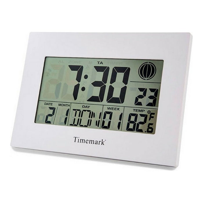 Wall Clock With Thermometer Timemark White 24 X 17 X 2 Cm