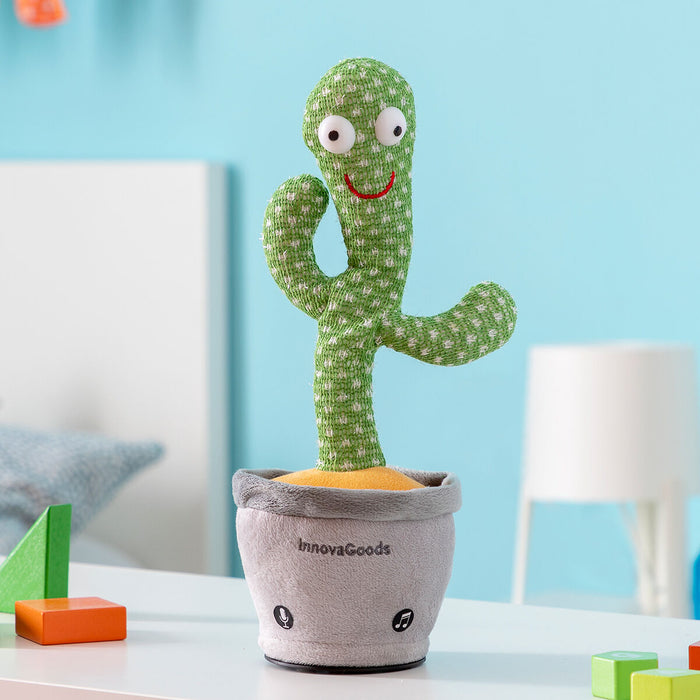 Dancing Talking Plush Cactus with Music and Multicolour LED Pinxi