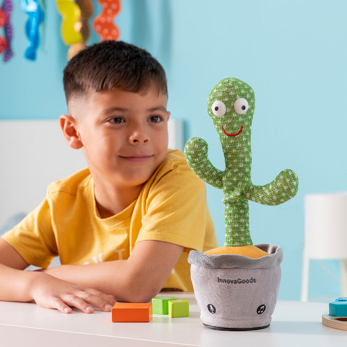 Dancing Talking Plush Cactus with Music and Multicolour LED Pinxi